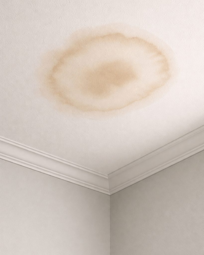 Brown ringed water stain